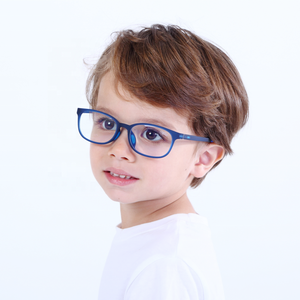 2026 Hochwertige Designer-Kinderbrillen mit Blauem Rechteckigem Rahmen Unisex TR90 Standard-Brillen für Kurzsichtigkeit PC-Material - Product Image 4