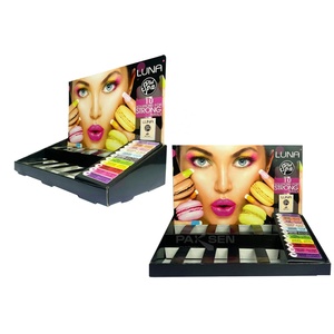 Expositor de Cartón Plegable Ecológico Impreso Personalizado para Esmalte de Uñas y Maquillaje, Materiales Reciclados - Expositor de Mostrador - Product Image 1