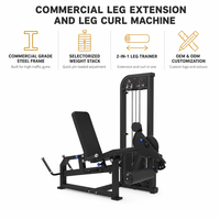 Machine Commerciale Double Fonction Extension et Flexion des Jambes pour Musculation des Quadricipitres et des Ischio-jambiers pour Salle de Sport