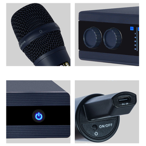 AIDI AK-835 Çift Kanallı UHF Profesyonel Kondenser El Tipi Kablosuz Mikrofon Sistemi Sahne Performansı Düğün Fabrikası için - Product Image 3