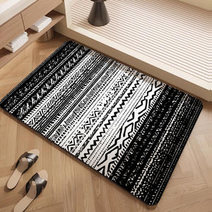 Alfombra de Baño Geométrica Nórdica Rectangular de Poliéster Absorbente - Product Image 1