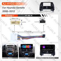 Pantalla Táctil de 12.3'' con Kit Completo de Marco de Panel de Instrumentos ABS para SANTAFE 2006-2012, LHD/RHD, con Sistema Multimedia Android, GPS y Amplificador