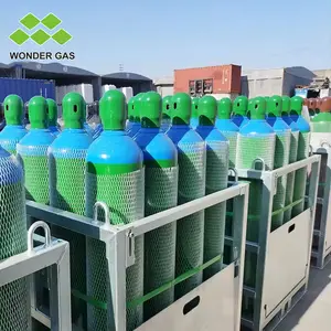 Botella industrial de cilindro de gas vacío, botella de 50 litros, 300bar, 229mm, oxígeno, nitrógeno, argón, helio, Co2