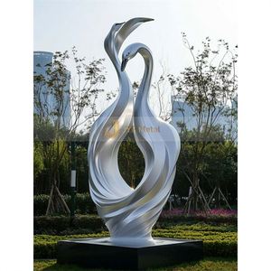 ANW5153 Escultura Artística de Acero Inoxidable Personalizada Estilo Art Deco que Crea un Fuerte Impacto Visual - Product Image 3