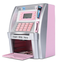 Tirelire en forme de machine pour enfants, pièces de monnaie, souvenir personnalisé, avec motifs en plastique, vente en gros, tirelire