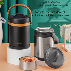 PINKAH Termo de Acero Inoxidable de Doble Pared de 67oz/2000ml, Recipiente Aislado para Alimentos, Lonchera - Product Image 2