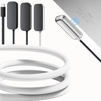 Câble de charge magnétique PD de 2 m adapté à l'iPad Pro Air, charge par contact arrière, câble tressé en nylon, charge rapide 18 W