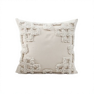 Bohemian Vintage Geometric Woven 100% Cotton Throw <b>Pillow</b> <b>Square</b> Decorative Cushion Cover Washable Removable Design - Product Image 1