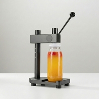 Machine de bouchage et de scellage semi-automatique à commande manuelle pour bouteilles de thé au lait avec couvercle à pression facile à ouvrir et levier de pression pour canettes