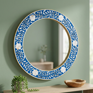 Miroir mural BS INTERNATIONAL au design moderne, écologique, éclairé, léger, réglable, jaune, blanc, vert, poli diamant - Product Image 1