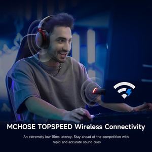 MCHOSE V9 Pro Portable <b>Wireless</b> Metal Gaming Headset, Surround Sound Noise Cancelling <b>Microphone</b>, Low Latency Esports Air Travel - Product Image 2