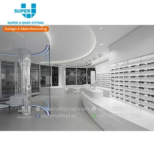 Optic Rahmen Elegante Display Möbel Freies Tailor Design-Shop Zähler Wand Regal Für Brillen Showroom Innen Dekoration