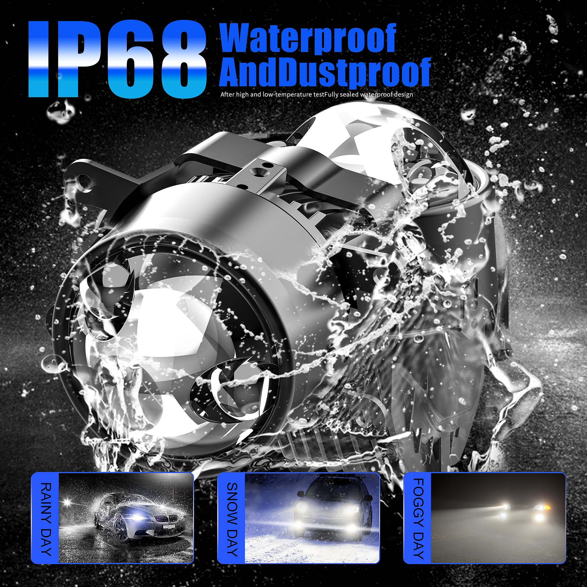 waterproof projector fog light