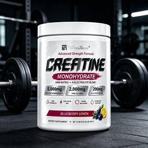 Wins Town OEM Creatina Monohidrato en Polvo 5000mg con Mezcla de Electrolitos HMB Sabor Arándano y Limón, Suplemento Dietético para Gimnasio y Deportes - Product Image 1