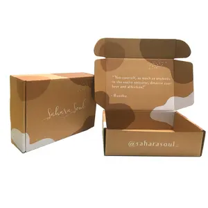 Milieuvriendelijk En Recycle Private Label Gekleurde Ondergoed Verpakking Kraft Gegolfd Self Lock Carton Verzending Doos