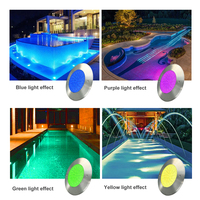 Lampes LED subaquatiques pour piscine de haute qualité, étanches, en acier inoxydable, résine RGB, IP68