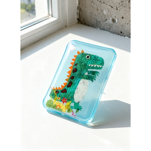 Miroir de maquillage portable avec motif de dinosaure pour les soins quotidiens de la peau, tous types de peau - Product Image 1
