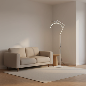 Offre spéciale : Lampe de sol demi-lune pour extensions de cils, éclairage pour manucure, salon de beauté, esthéticienne, lumière pour tatouage des sourcils - Product Image 1