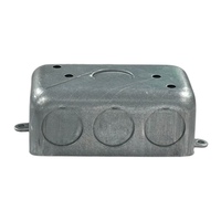Boîtier de jonction électrique rectangulaire simple en acier galvanisé anti-corrosion durable avec prises de 1/2 pouce à usage de protection
