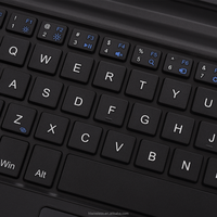 Clavier Rechargeable Ultra Mince pour Microsoft Surface Go/Go 2 avec Pavé Tactile Sans Fil, Rétroéclairage 7 Couleurs, Interface USB, Nouveau Produit