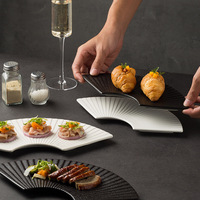 Assiettes de Service de Haute Qualité pour Restaurant, Sushi, Desserts, Vaisselle de Table au Design Unique en Éventail