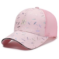 Gorra de Béisbol Estilo Coreano para Mujer, con Letras Coloridas Bordadas a Mano, Impresión por Transferencia de Calor, Malla Transpirable y Ajustable