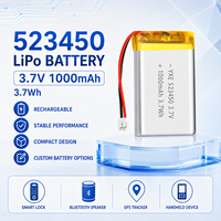 Baterai Lithium Polymer 523450 Isi Ulang 1000mAh untuk Speaker Bluetooth, Perangkat Genggam, dan Produk IoT