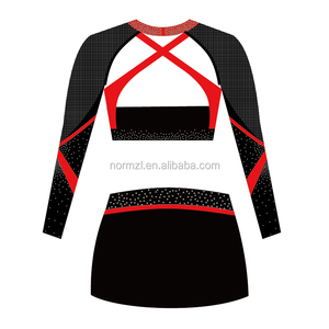 Manga larga competitivo brillante tela <span class=keywords><strong>de</strong></span> Lycra Sexy strass Plus tamaño traje <span class=keywords><strong>de</strong></span> la animadora - Product Image 2