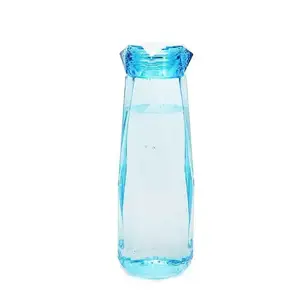 400毫升热卖定制水晶透明彩色礼品杯升华饮用玻璃瓶水