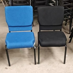 Silla de auditorio de iglesia de salón de metal acolchada apilable diseño entrelazado para uso en cine y teatro de <span class=keywords><strong>Hotel</strong></span> - Product Image 2