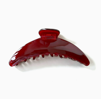 Pince à cheveux requin courbée en acétate, faite à la main, mignonne et élégante – Accessoire de coiffure indispensable pour le quotidien