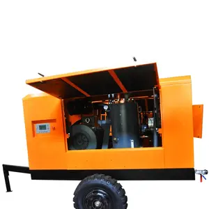 Diesel engine 25 Bar two stage compression portable rotary screw air compressor for drill rig use