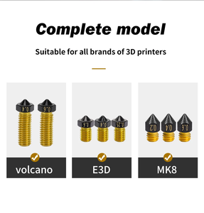 Buses en laiton MK8/Volcano/E3D tête de buse plaquée PTFE 0.2 0.4-1.2mm 1.75mm pour CR6 SE Ender3 <span class=keywords><strong>KP3S</strong></span> CR10 accessoires d'imprimante 3D - Product Image 3