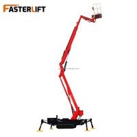 Plataforma Elevadora Araña Autopropulsada Ajustable de 10m-48m con Brazo Articulado y Canastilla para Trabajos en Altura
