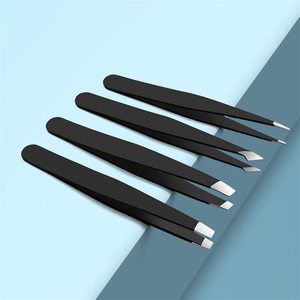 Ultra -slim Slanted Tweezers Professional Stainless Steel Eyebrow Facial Hair <b>Removal</b> Tweezers with Ultra Precision - Product Image 4