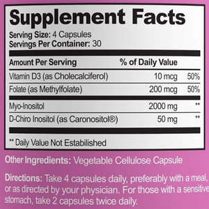 Oli Private Label Myo Inositol capsule donne sostenere folato vitamina donne inositolo D-Chiro capsule inositolo - Product Image 3