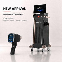 Machine d'épilation au laser à diode 4 longueurs d'onde 2000W 808nm, 510K CE, refroidissement par glace indolore pour le visage et le corps, salon de beauté