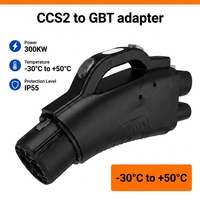 Adaptateur de chargeur EV CCS2 vers GBT 300KW certifié CE, chargeur DC avec protection IP55, ignifuge UL94V-0