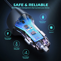 Chargeur de voiture USB-C enroulable 48W, câble USB-C PD30W/PPS33W et USB-A QC18W, adaptateur allume-cigare 12V à charge rapide pour iPhone 17