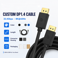 Câble DP vers DP certifié Ult-unite CCS 8K 4K 1.4v 1m 2m 3m 5m pour carte graphique, moniteur, ordinateur