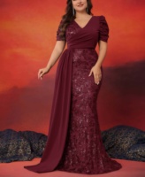 Robes de soirée luxueuses pour femmes grandes tailles, col en V, paillettes, longues robes de soirée formelles, robes de mariée élégantes sirène pour demoiselles d'honneur
