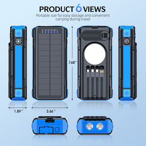 Power Bank Solare Impermeabile da 40000mAh con Cavi Integrati, <span class=keywords><strong>Ricarica</strong></span> Rapida PD22.5W e Luce LED - Product Image 2