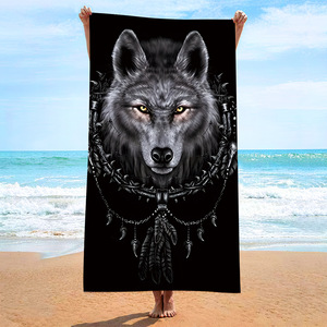 Toalla de Playa con Diseño de Gato Negro Mate MB034, Tamaño Grande para Adultos, Linda Toalla de Playa con Animalitos, para Viajes, Camping, Baño, Manta de Microfibra, Traje de Baño - Product Image 6