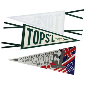 Drapeau triangulaire personnalisé imprimé pour logo personnalisé de haute qualité, drapeau en feutre personnalisé imprimé - Product Image 3