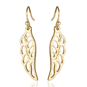 Orecchini pendenti con ali d'angelo per donna, gioielli semplici ed eleganti - Product Image 2