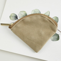 Sacs à bijoux en daim de luxe avec fermeture éclair, logo personnalisé, emballage de présentation de bijoux en velours, pochette cadeau fantaisie pas chère