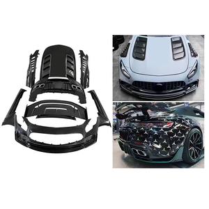 ชุดแต่งคาร์บอนไฟเบอร์ครึ่งคัน รุ่น Black Series ปี 2019-2021 สำหรับ Benz W190 C190 ประกอบด้วยกันชนหน้า-หลัง สเกิร์ตข้าง และฝากระโปรง - Product Image 1