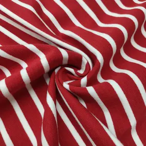 Vente en Gros Tissu Textile Coton Polyester Spandex Sweat à Capuche French Terry Stripe Tissu Pour Sweat-shirt
