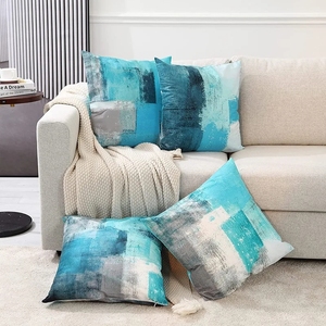 Vendita calda arancione arte astratta fodere cuscino decorativo per la casa di lino divano lombare federa - Product Image 2