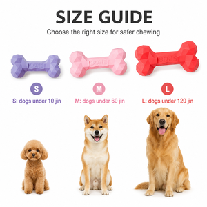 Juguete Masticable de Goma Natural para Perros, Forma de Hueso de Diamante, Sabor a Vainilla, Todos los Tamaños - Product Image 4